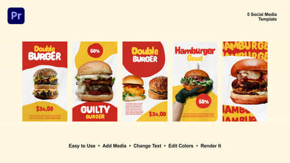 Burger Instagram Reels - VideoHive 52696555