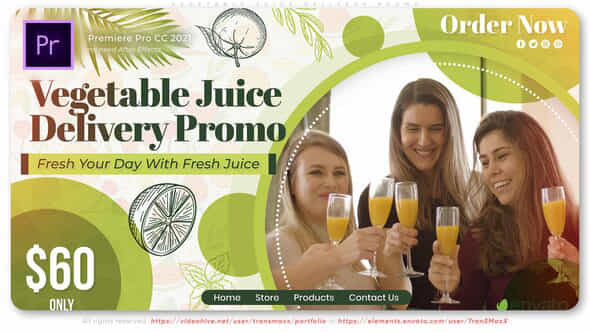 Vegetable Juice Delivery - VideoHive 39586593