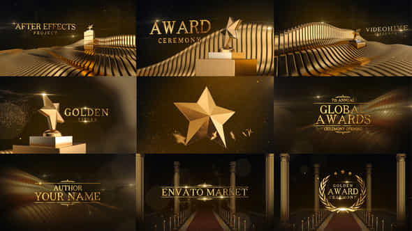 Awards Ceremony Golden Titles - VideoHive 25340862
