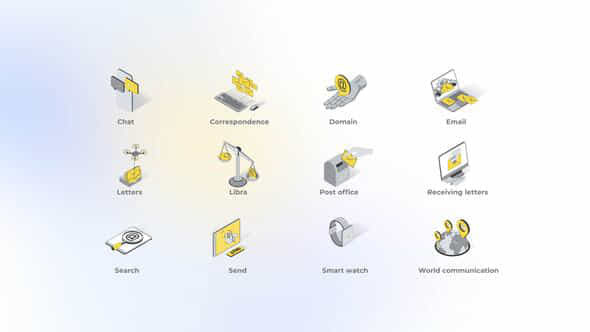 Mail Isometric Icons - VideoHive 49555405