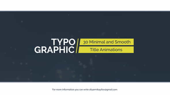 Typographic - 30 Title Animations - VideoHive 20975634