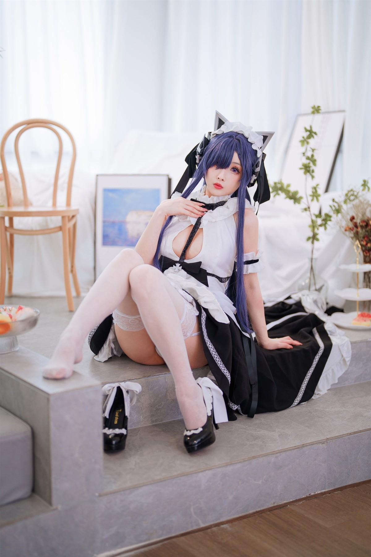 Cosplay rioko凉凉子 肉扣热热子 奥古斯特 女仆装(4)