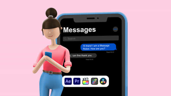 Explainer Girl Messages - VideoHive 50622896
