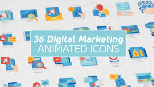 Digital Marketing Modern Flat Animated - VideoHive 25337007