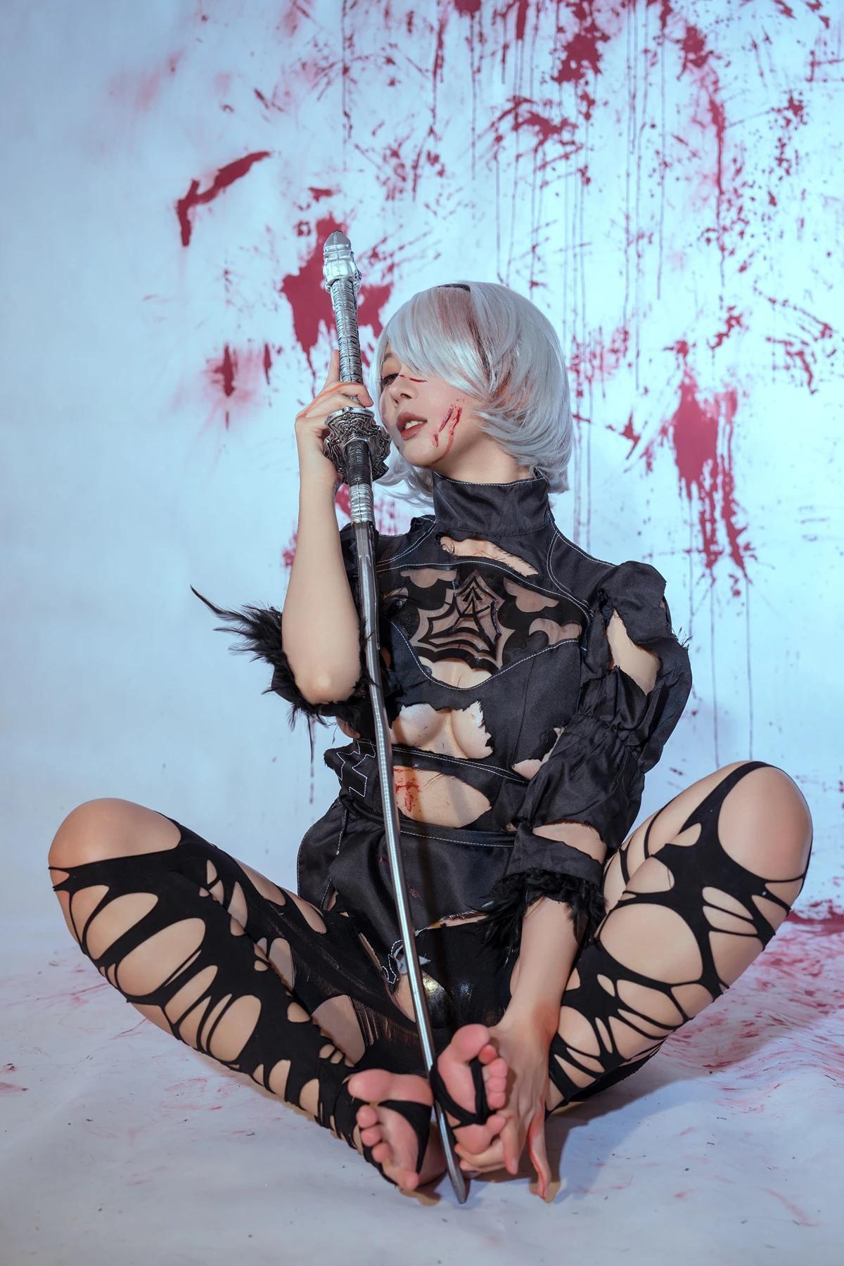 Cosplay 云溪溪Yunx1x1 & 奶桃 – 2B本 YoRHa No.2 Type B 下 Set.03(11)