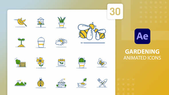 Gardening Animated Icons - VideoHive 39875635