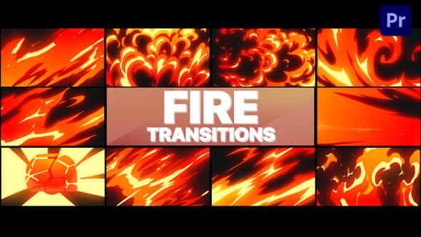 Cartoon Fire Transitions - VideoHive 43988788