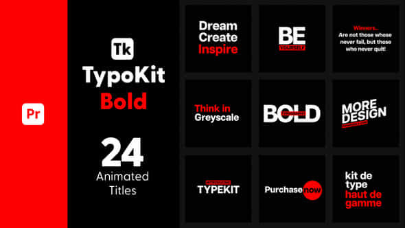 Typo Kit Bold - VideoHive 44479933