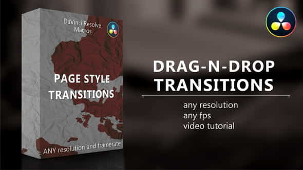 Page Style Transitions for DaVinci - VideoHive 35618317