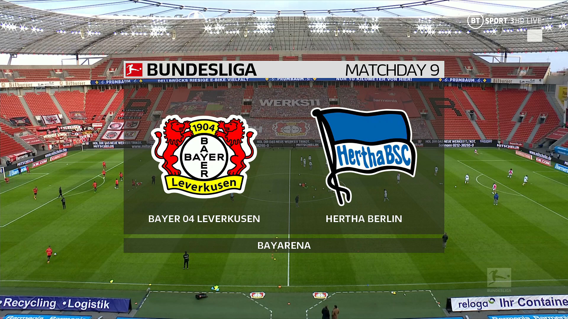 Bundesliga 20 21 J9 Bayer Leverkusen Vs Hertha Bsc 29 11 2020