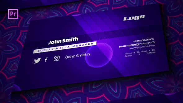 Business Card Opener - VideoHive 37796856