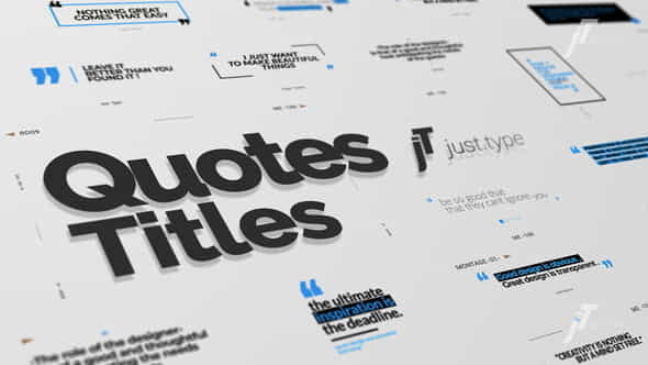 Just Type | Quote Titles - VideoHive 24063142