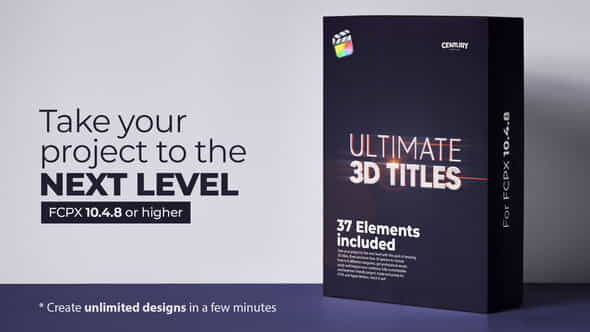 Ultimate 3D Titles for FCPX - VideoHive 31272557