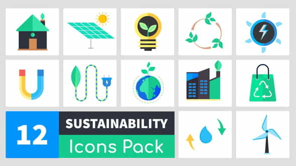 Sustainability Icons Pack - VideoHive 24518675
