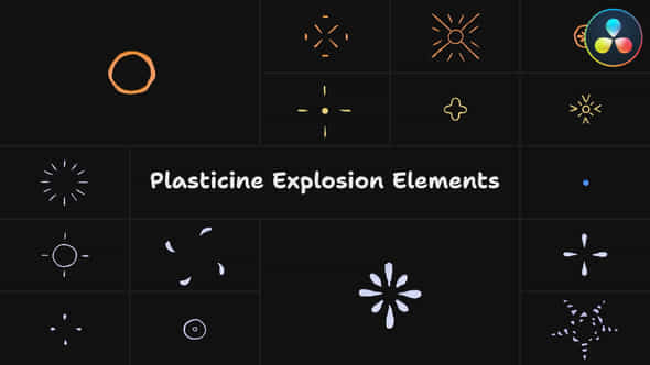 Plasticine Explosion Elements Davinci Resolve - VideoHive 53767234