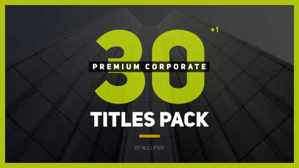 30+1 Premium Corporate Titles Pack - VideoHive 18526683