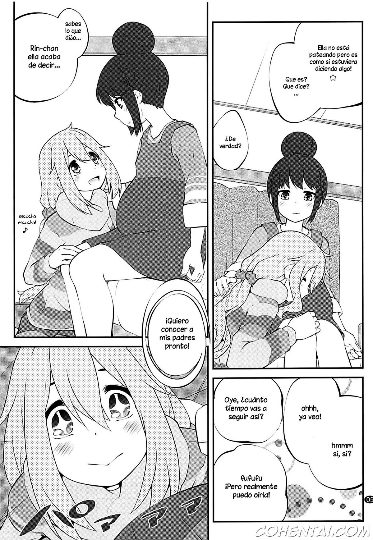 Sankakkei no, Himitsu (Yuru Camp) xxx comics manga porno doujin hentai español sexo Nadeshiko Kagamihara Rin Shima Yuru Camp | Laid-Back Camp