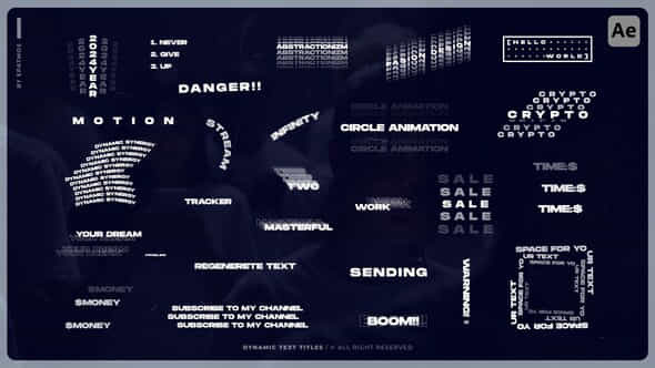 Dynamic Text Titles Ae - VideoHive 50954948