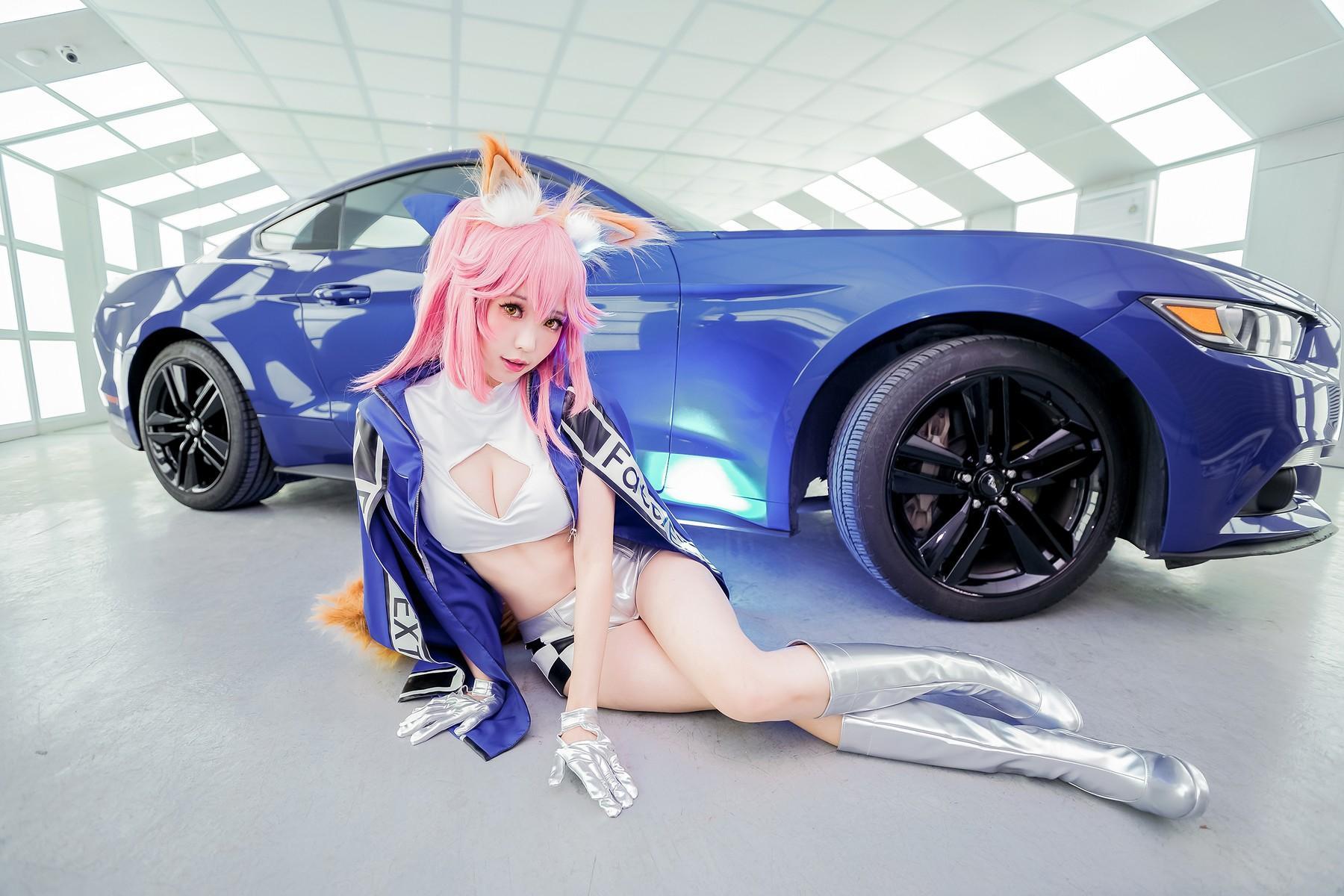 Cosplay ElyEE子 玉藻前赛车(16)