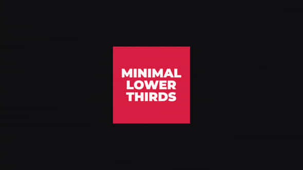 Minimal Lower Thirds - VideoHive 46868031