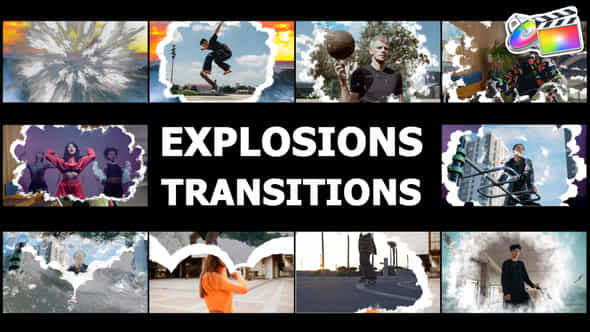 Realistic Explosions Transitions - VideoHive 47552833