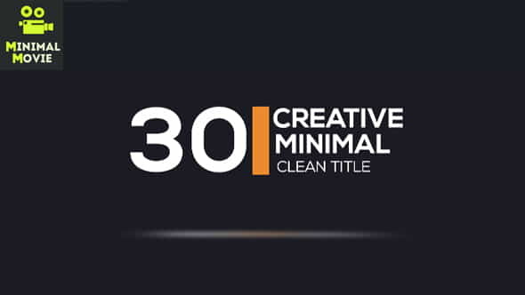 30 Minimal Clean Titles - VideoHive 19180148