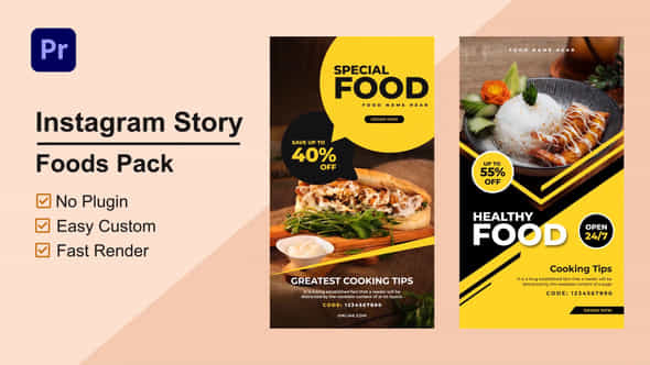 Food Instagram Stories - VideoHive 33511034