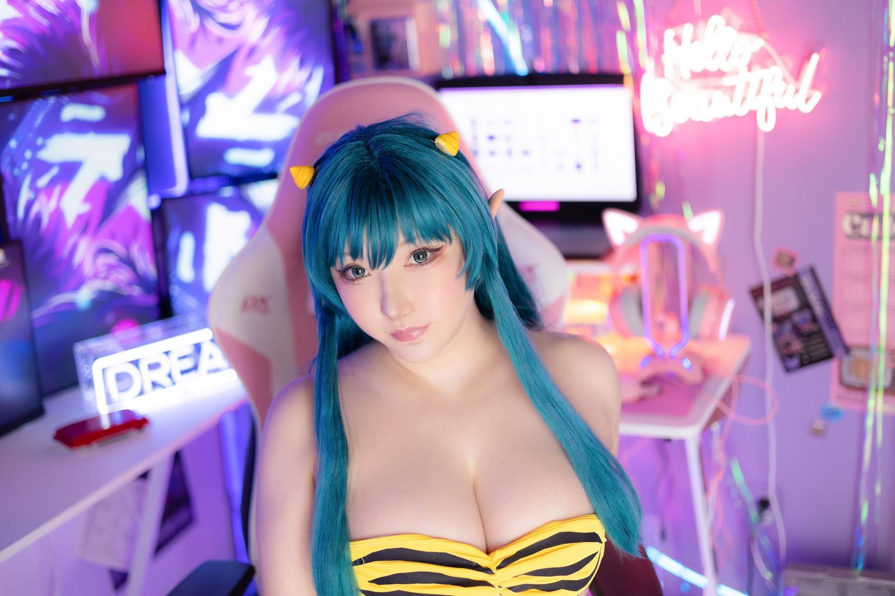 Cosplay SAKUサク Lum ラム うる星やつら Set.02(1)