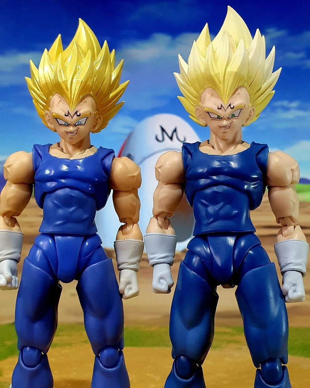 Official SSj2 Goku x Tonsen Arttoys Majin Vegeta The Vegeta head does