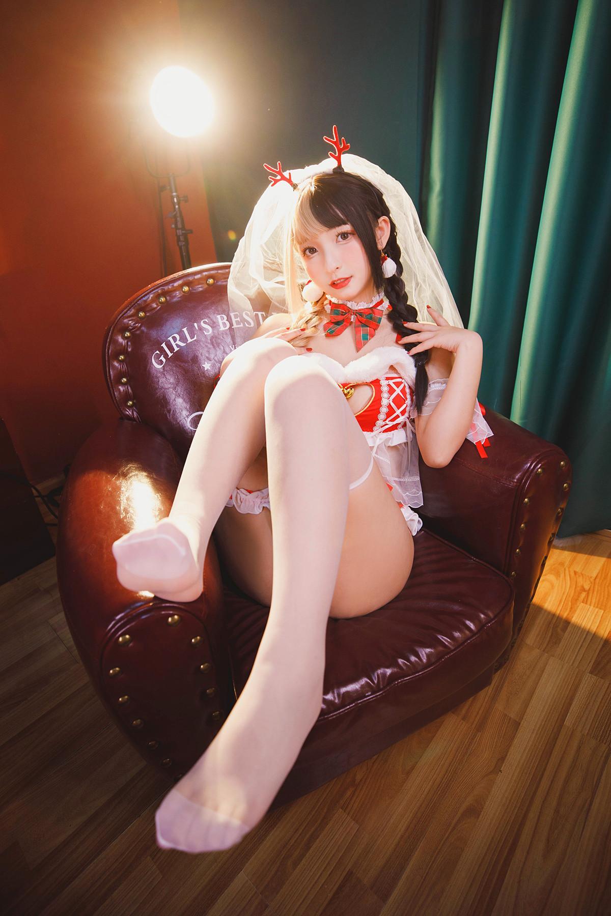 Cosplay 神楽坂真冬 绝对企画-圣诞小鹿《鹿の恩返し》 Set.01(31)