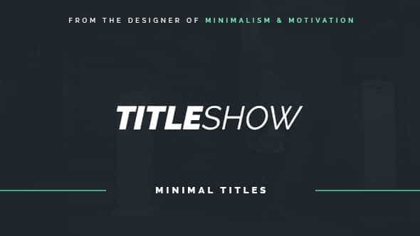 Titleshow - VideoHive 14410786