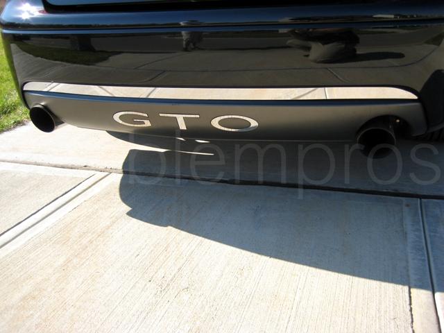 2005 2006 GTO Fuel Rail Cover Strips Mirror Stainless