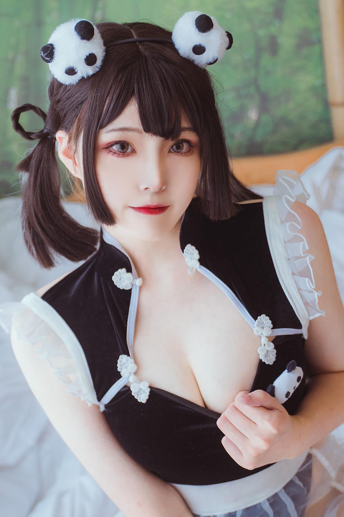 Cosplay Natsuko夏夏子 熊猫女仆(33)
