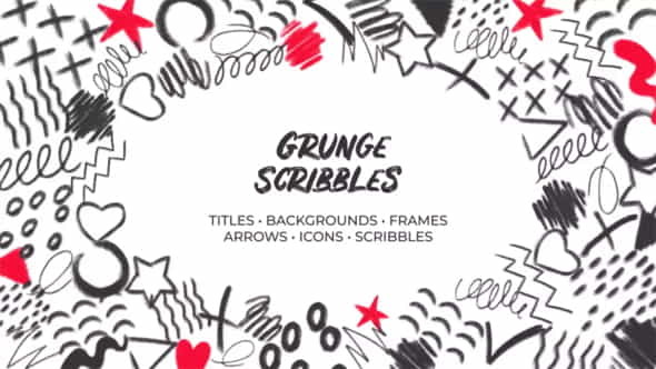 Grunge Scribbles. Hand Drawn Pack - VideoHive 32553670