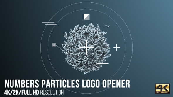 Numbers Particles Logo Opener - VideoHive 15697840