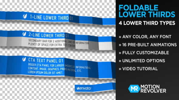 Foldable Lower Thirds - VideoHive 751910