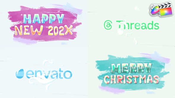 Happy New Year Logo For Fcpx - VideoHive 49554238