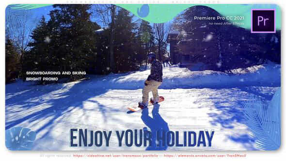 Snowboarding And Skiing Bright Promo - VideoHive 49838842