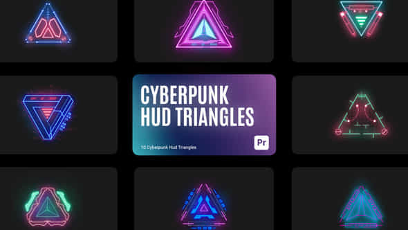 Cyberpunk HUD Triangles - VideoHive 44577266