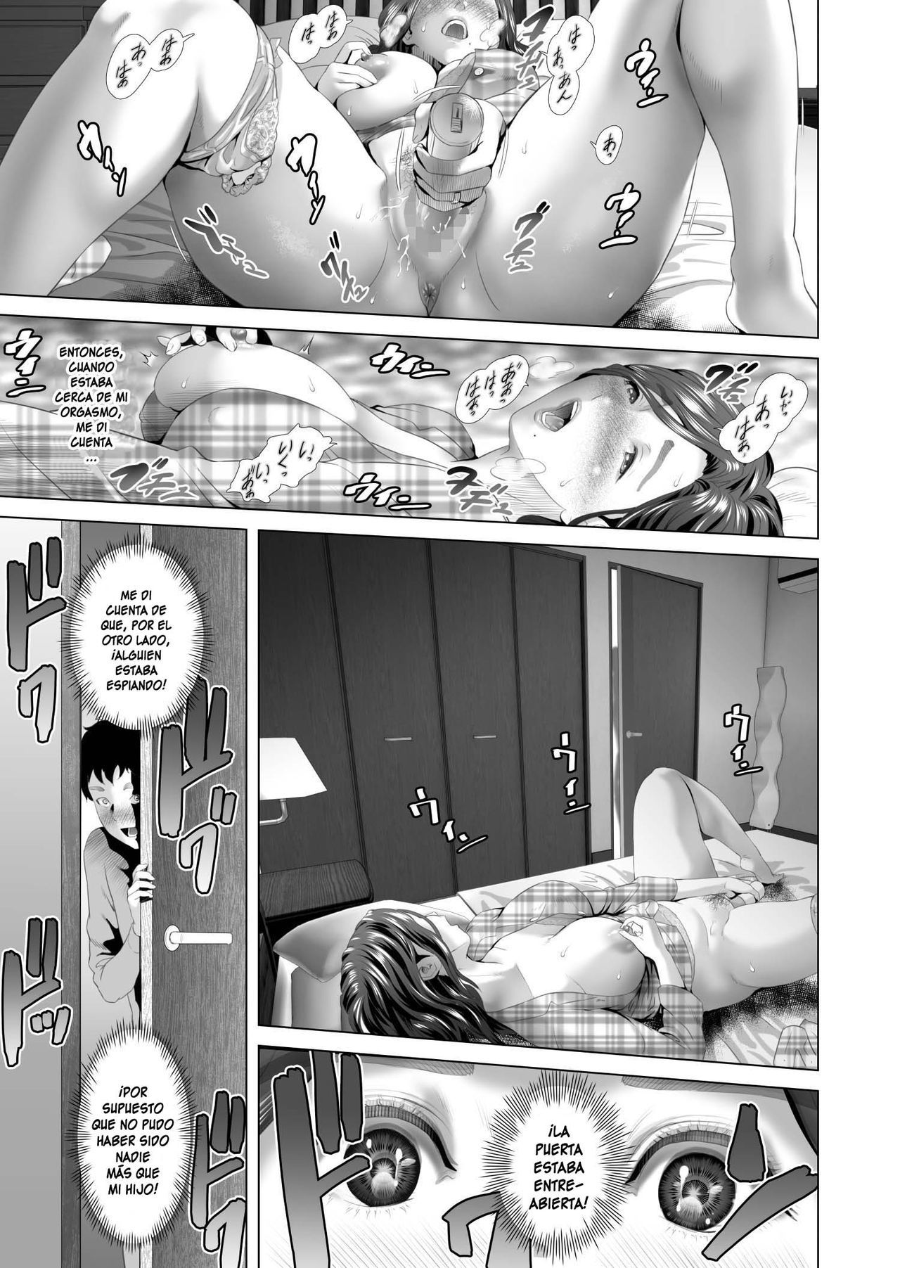 [Hy-dou (Hyji)] Kinjo Yuuwaku Musuko o Yobai ni Sasou Haha Hen ¦ ¡Madre seduce a su hijo para una visita nocturna! Seducción en el vecindario [Spanish] [Macbeth]