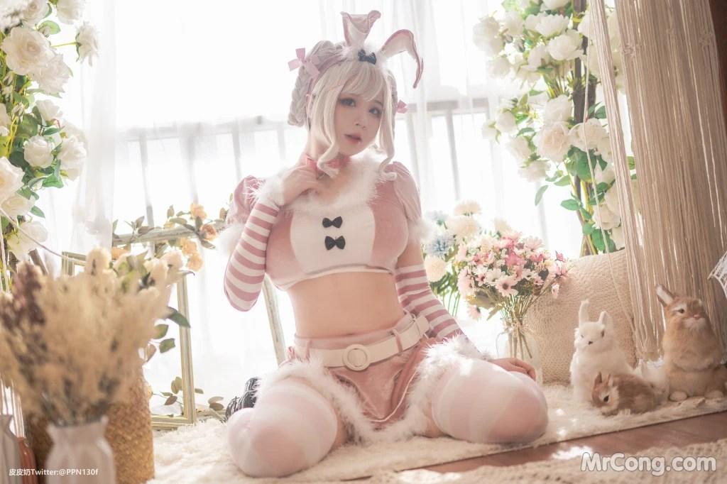 Coser@皮皮奶可可爱了啦: 粉色兔兔 (70 photos)(70)