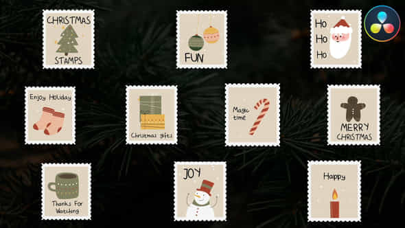 Christmas Stamps Titles - VideoHive 41826509