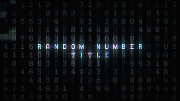 Random Number Titles - VideoHive 23262331