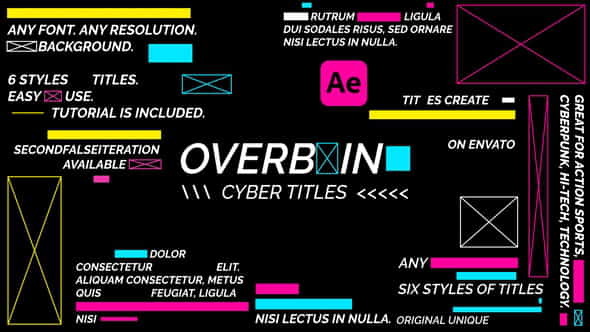 Overblink - Cyber Titles | - VideoHive 34621831