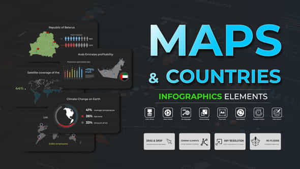 Infographic Maps And Countries - VideoHive 51362907