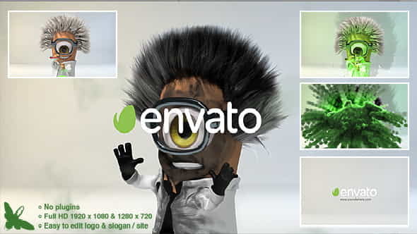 Mad Scientist Logo - VideoHive 8998526