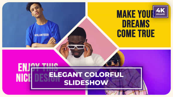 Elegant Colorful Slideshow 4K After Effects Template Split Screen - VideoHive 49567980