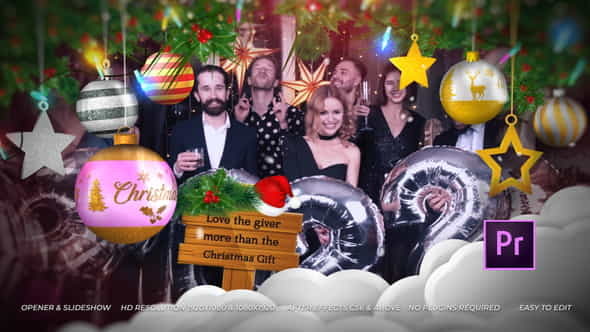 Christmas Balls Slideshow Opener Mogrt - VideoHive 34963440