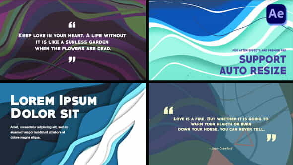 Colorful Wave-like Slides: Quote titles - VideoHive 37137809