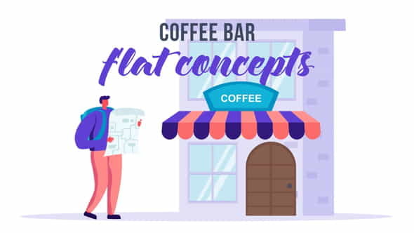 Coffee bar - Flat Concept - VideoHive 33544788